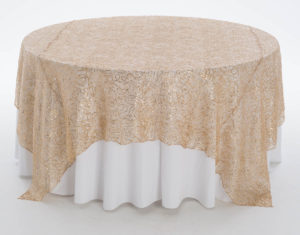 Champagne Squiggle Textured Sheer