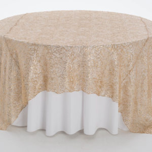 Champagne Squiggle Textured Sheer
