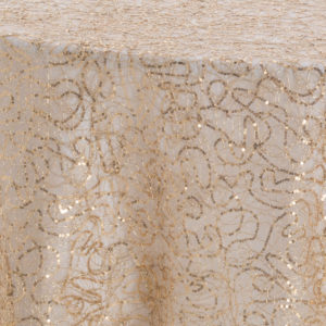 Champagne Squiggle Textured Sheer - Image 3