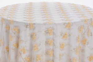 Champagne Vintage Veil Textured Sheer - Image 2