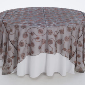 Chocolate Spiral Sheer Overlay