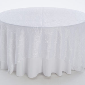 Diamond White Ribbon Scroll Overlay