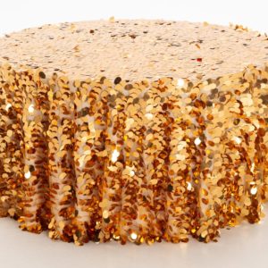 Gold Petal Sequin Textured Sheer