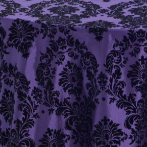 Grape Flocked Damask - Image 3