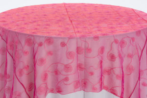 Hot Pink Spiral Sheer Overlay - Image 2