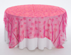 Hot Pink Spiral Sheer Overlay