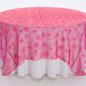 Hot Pink Spiral Sheer Overlay
