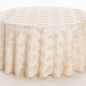 Ivory Gold Camilla Textured Sheer