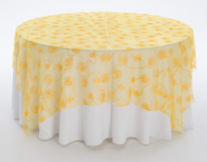 Lemon Spiral Sheer Overlay