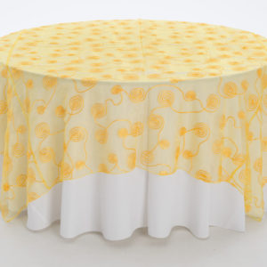 Lemon Spiral Sheer Overlay