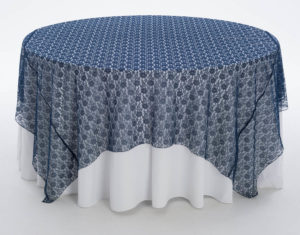 Navy Garden Lace Overlay
