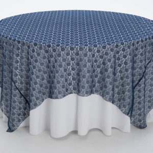 Navy Garden Lace Overlay