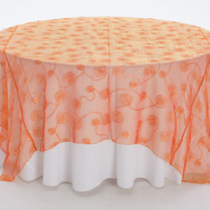 Orange Spiral Sheer Overlay