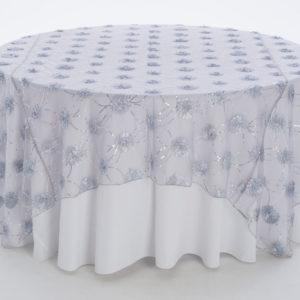 Pewter Gardenia Textured Sheer