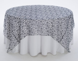 White with Black Polka Dots Sheer Overlay