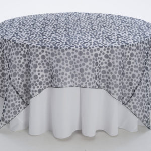 White with Black Polka Dots Sheer Overlay