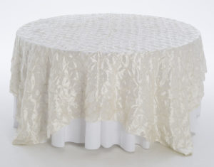 Irish Cream Buttons Taffeta Overlay