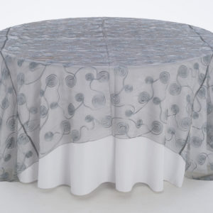 Silver Spiral Sheer Overlay