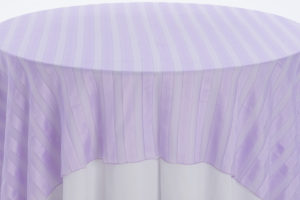 Violet Satin Stripe Sheer Overlay - Image 2