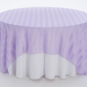 Violet Satin Stripe Sheer Overlay