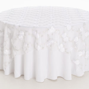 White silver Vintage Veil Textured Sheer Overlay