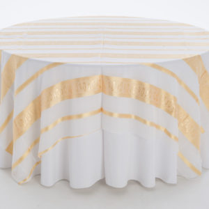 White Gold Stripe Sheer