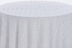 White Mesh Dot Textured Sheer Overlay - Image 2