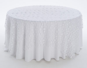 White Mesh Dot Textured Sheer Overlay