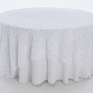 White Wedding Bliss Textured Sheer Overlay