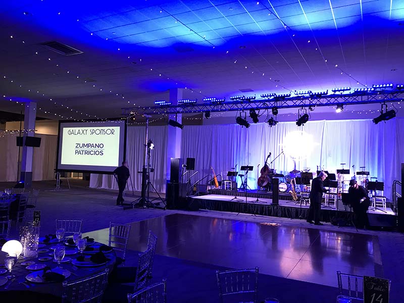 Inside venue for corporate event