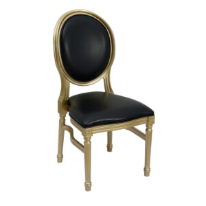 Gold Castle Chair, Black Pads