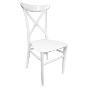 White Cross Back Chair