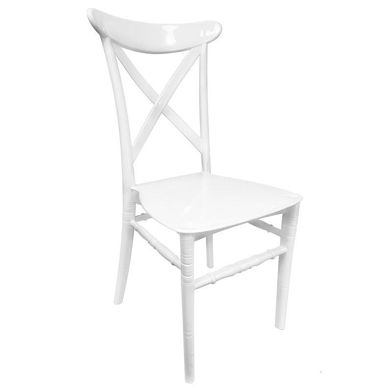 White Cross Back Chair